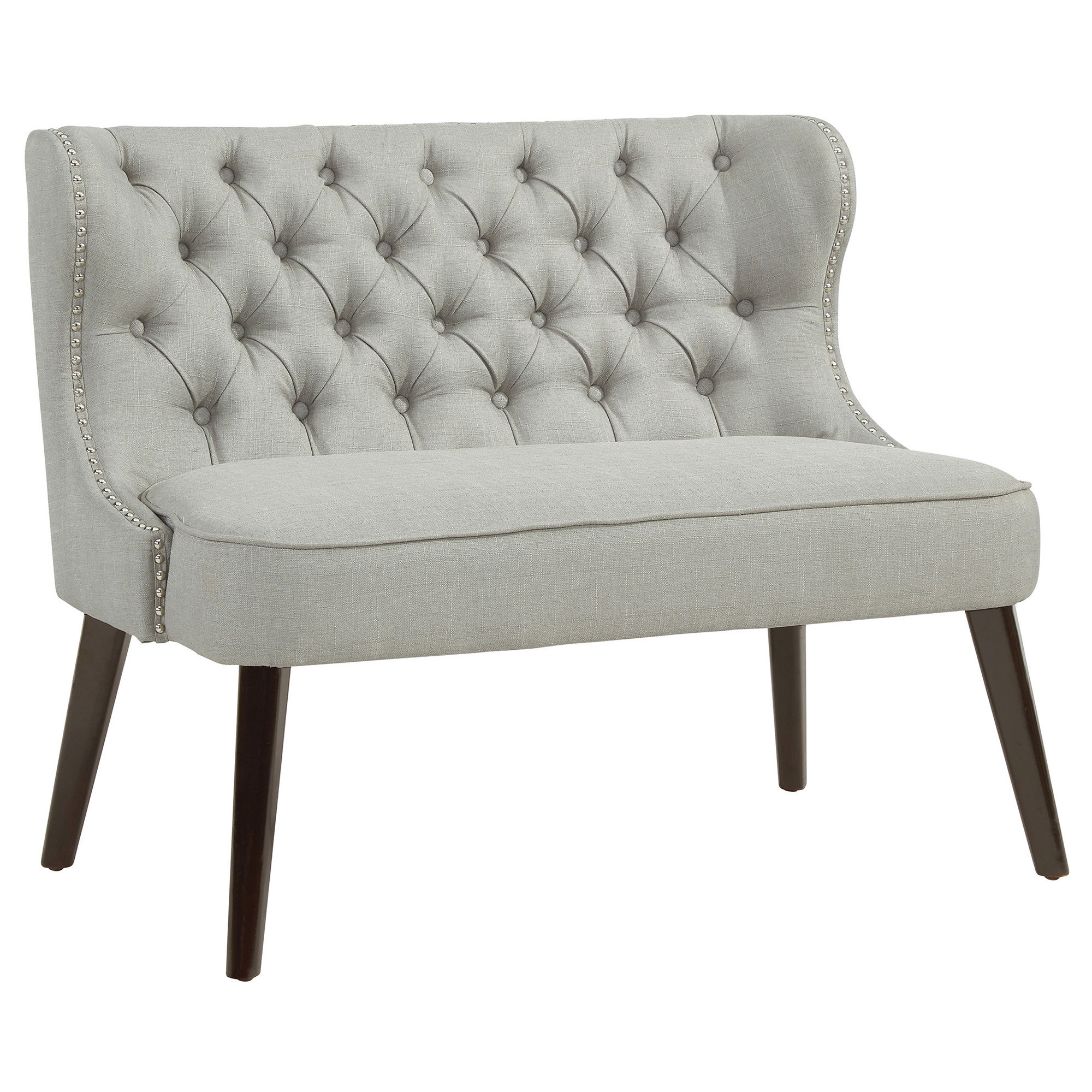 House of Hampton Doring Tufted Wing Back Settee Bedroom Bench & Reviews ...